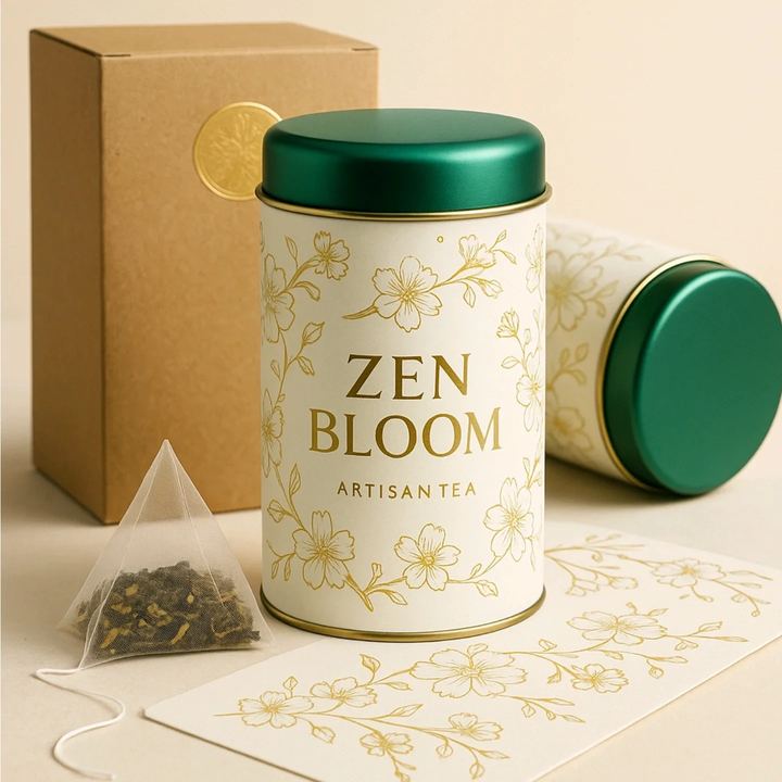 Artisan tea packaging designed by the studio