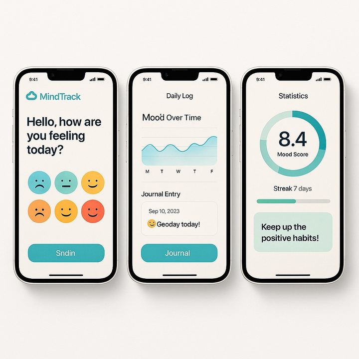 MindTrack — mobile app design